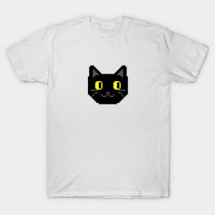 BLACK CAT PIXEL ART by ARTAISM T-Shirt